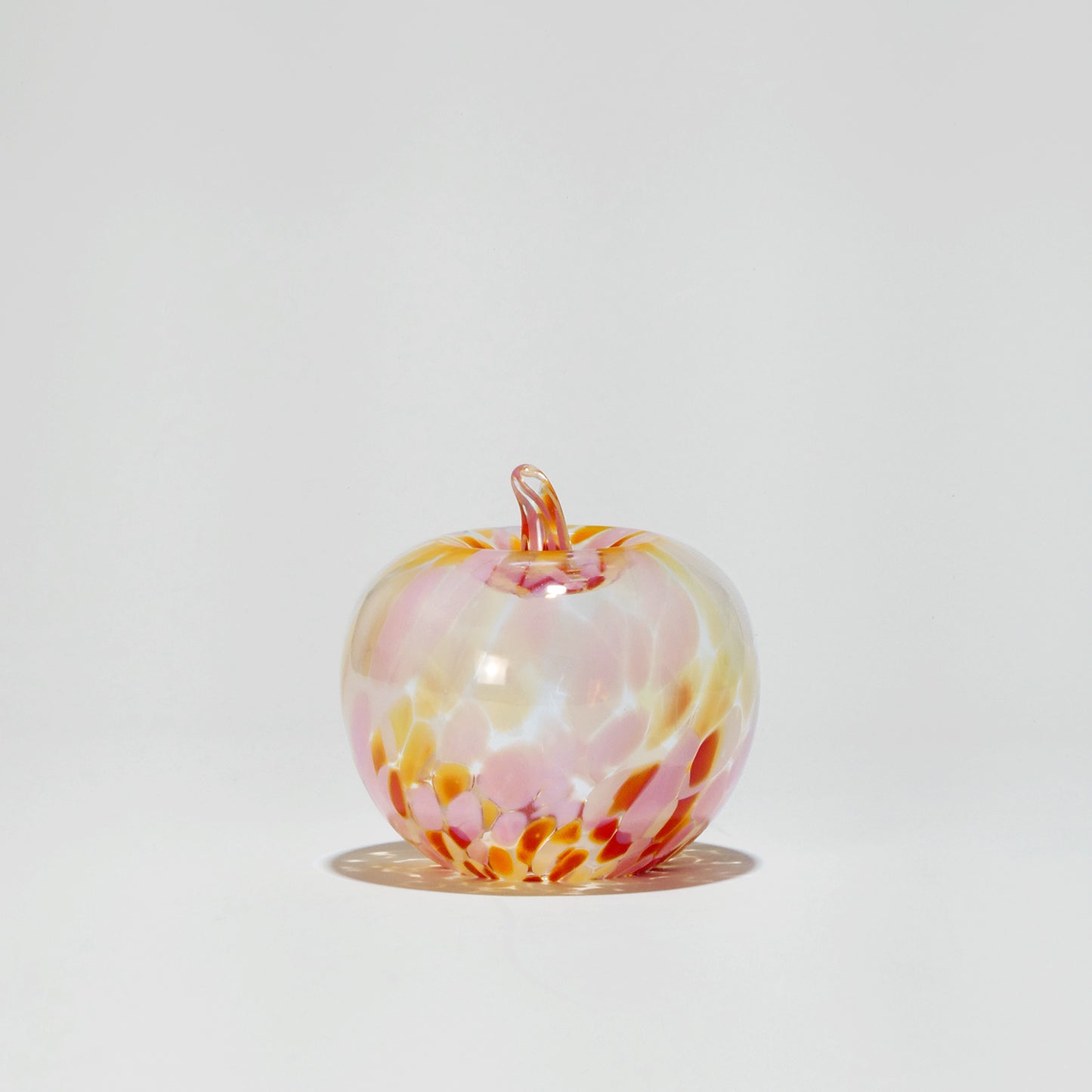 Glass decoration APPLE in Rose and Red Glass Color Grains-GLASSCOR