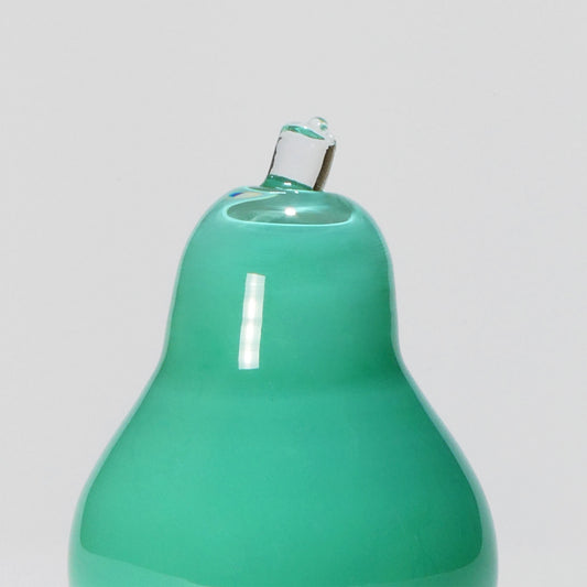 Glass decoration PEAR in Neptune Green Opal-Detail-GLASSCOR