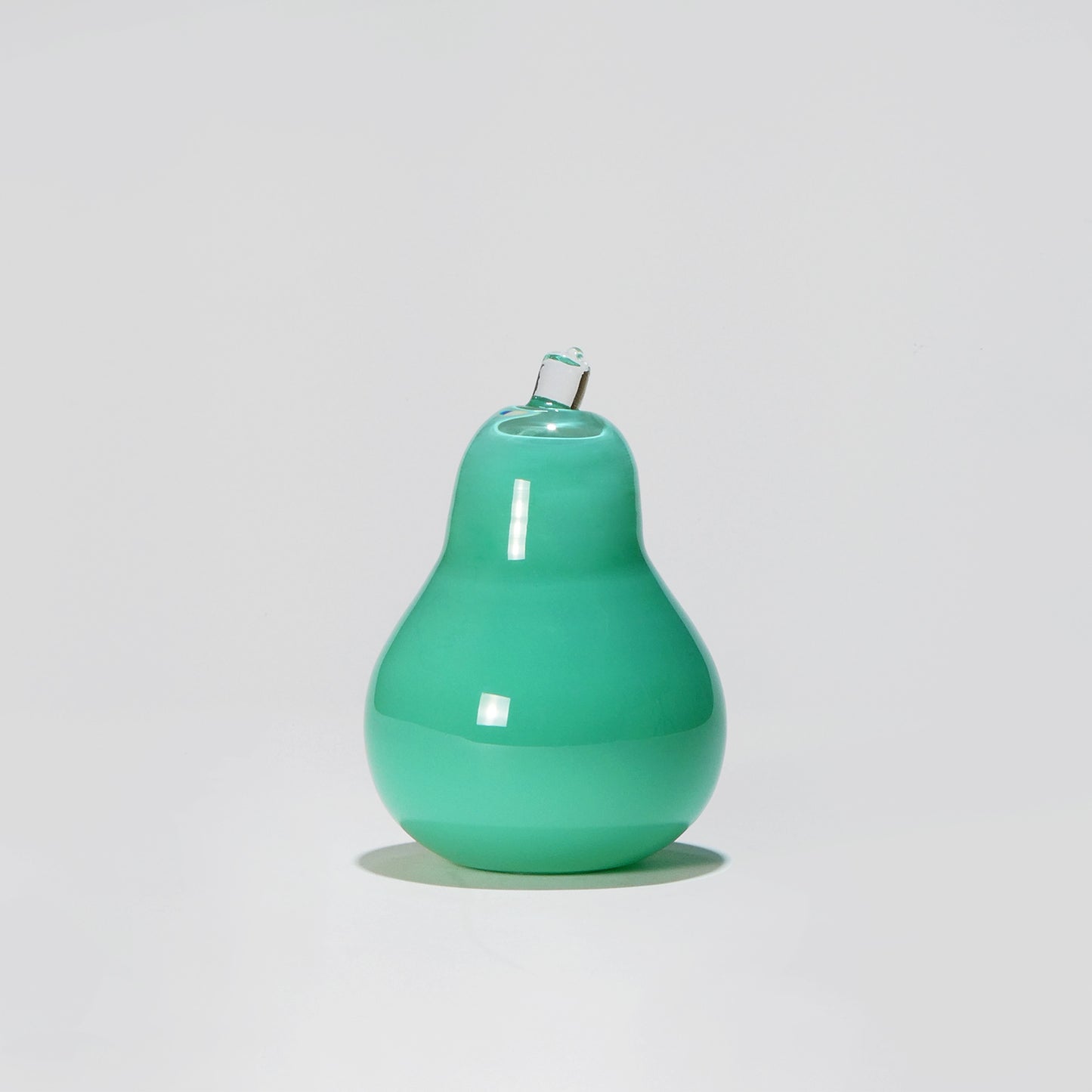 Glass decoration PEAR in Neptune Green Opal-GLASSCOR