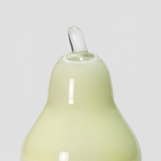 Glass decoration PEAR in Pale Green Opal-Detail-GLASSCOR