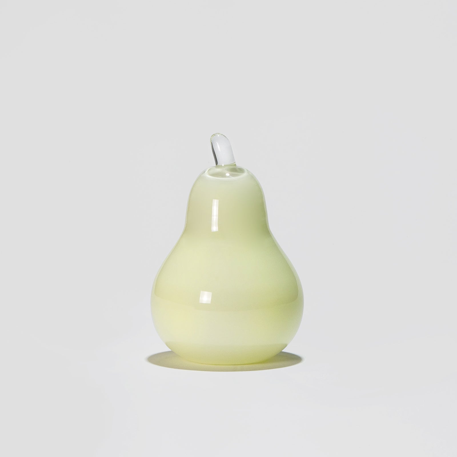 Glass decoration PEAR in Pale Green Opal-GLASSCOR