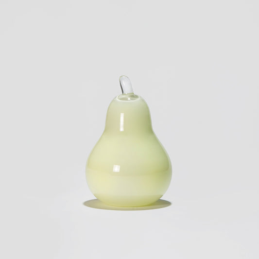 Glass decoration PEAR in Pale Green Opal-GLASSCOR