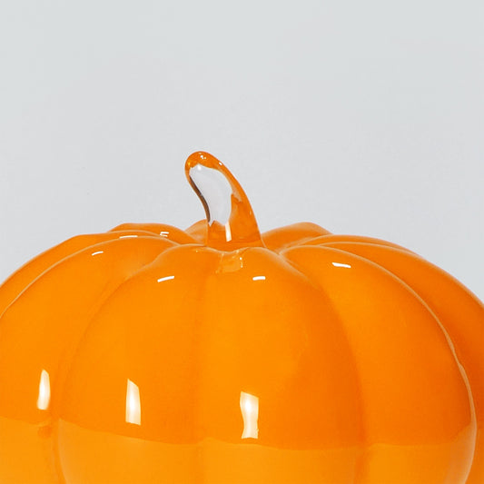 Glass decoration PUMPKIN in Orange Opal-Detail-GLASSCOR