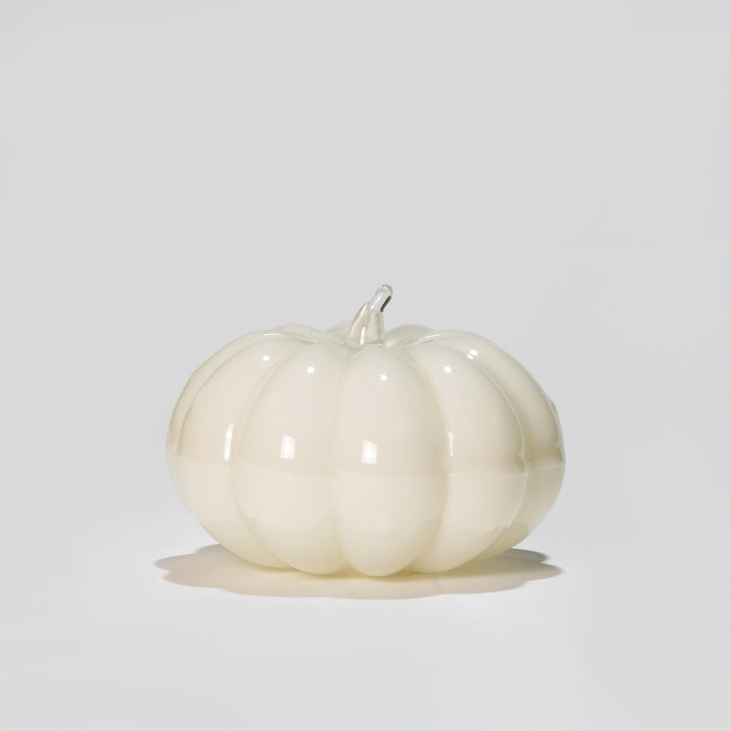 Glass decoration PUMPKIN in Warm Gray Opal-GLASSCOR