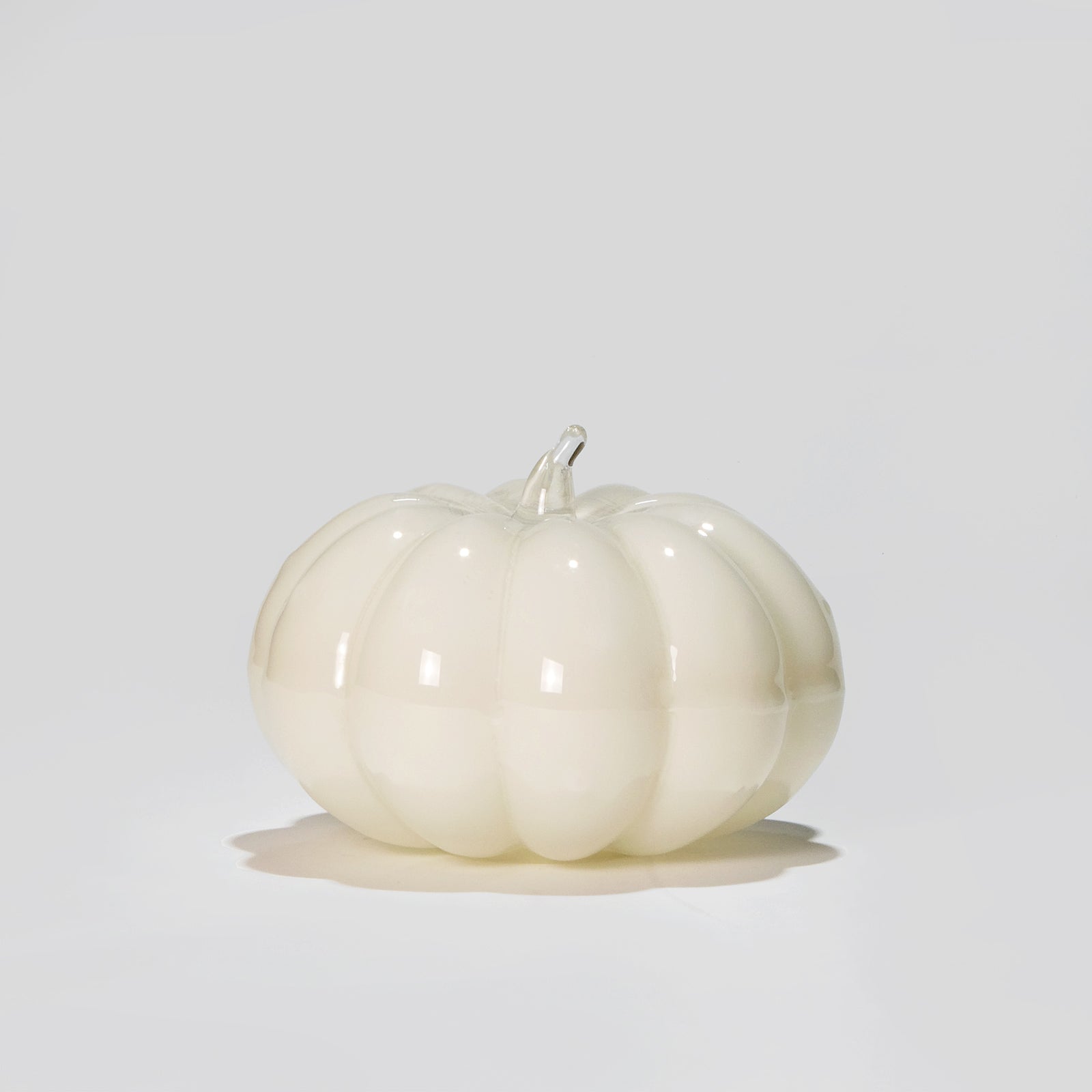 Glass decoration PUMPKIN in Warm Gray Opal-GLASSCOR