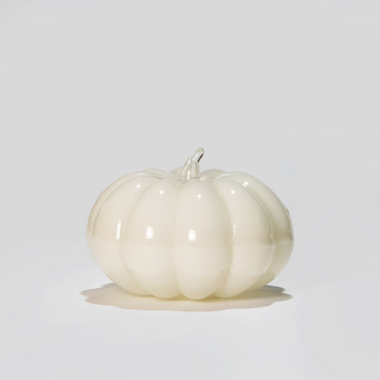 Glass decoration PUMPKIN in Warm Gray Opal-GLASSCOR