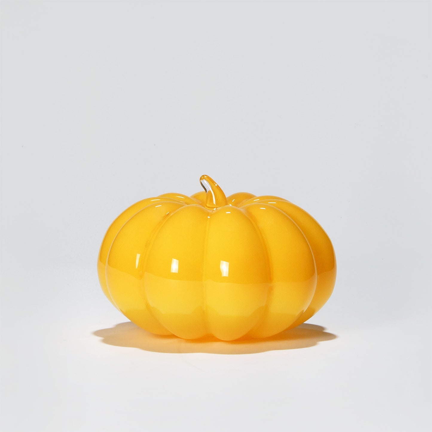 Glass decoration PUMPKIN in Yellow Opal-GLASSCOR
