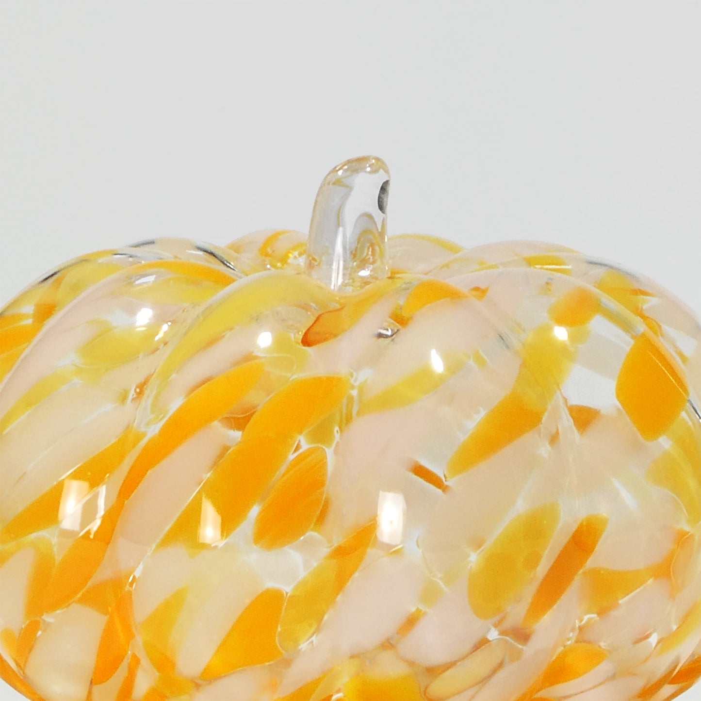 Glass decoration PUMPKIN in Orange and Opal Glass Color Grains-Detail-GLASSCOR