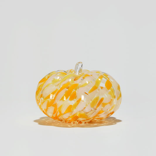 Glass decoration PUMPKIN in Orange and Opal Glass Color Grains-GLASSCOR