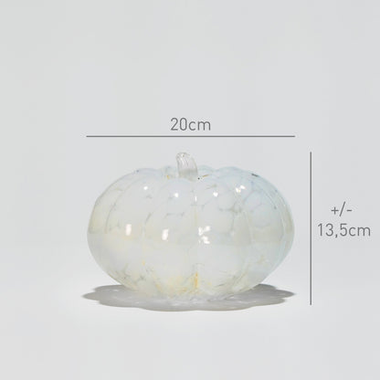 Glass decoration PUMPKIN in Opal and Sand Glass Color Grains-Dimensions-GLASSCOR