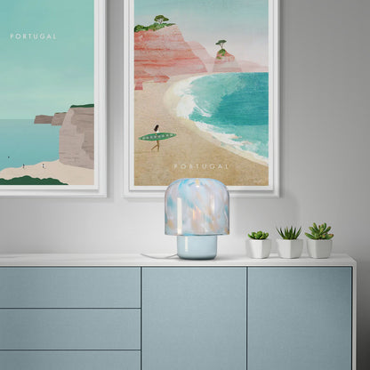 Glass table lamp NIU blue | ambient | Glasscor Store
