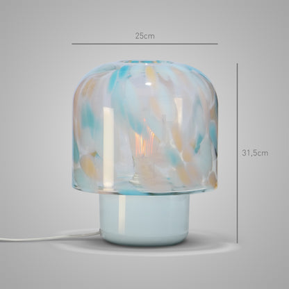 Glass table lamp NIU green | dimensions | Glasscor Store