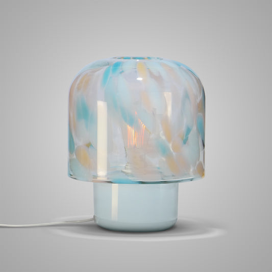 Glass table lamp NIU blue | Glasscor Store