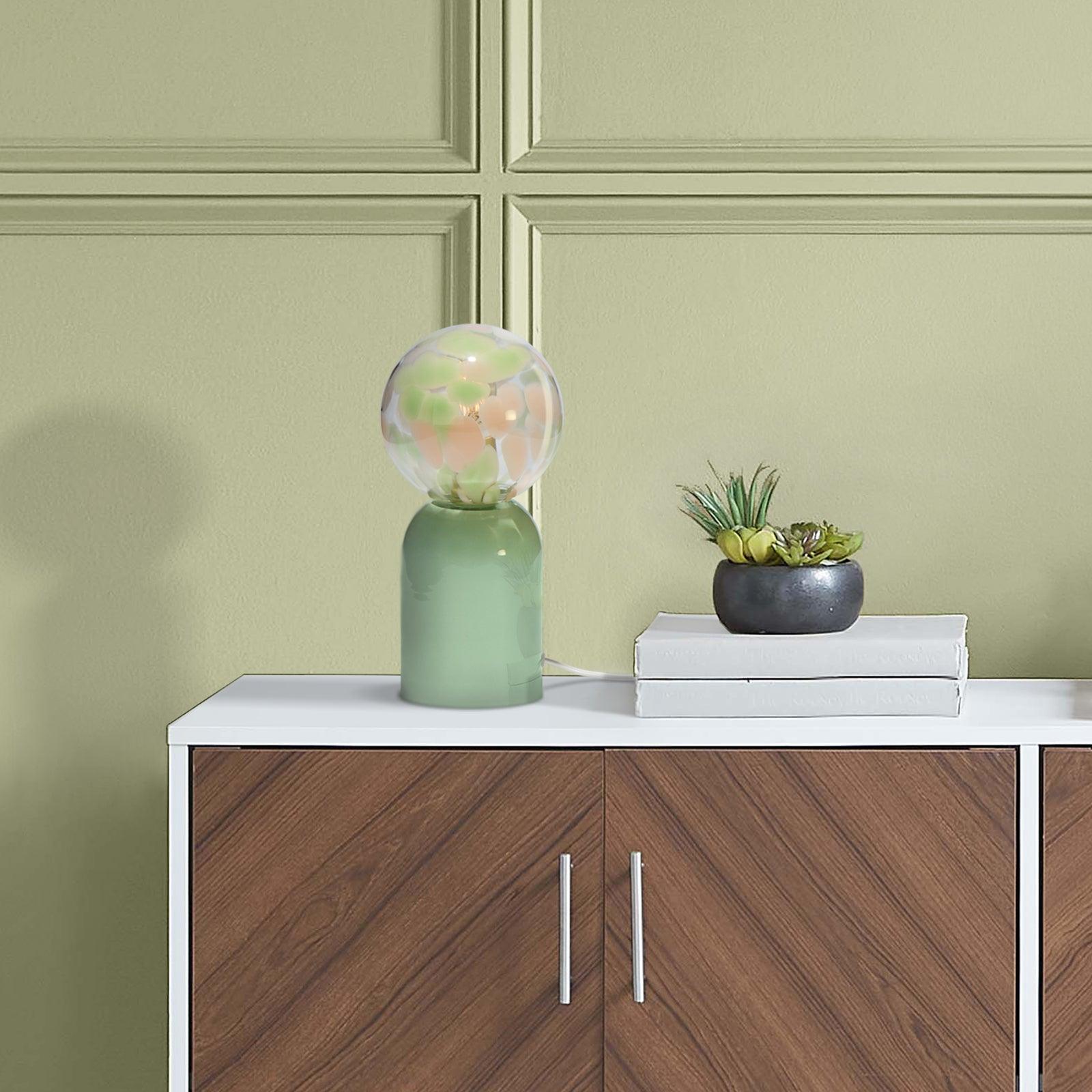 7342-01-DIXIE_TALL-GRAINS_GREEN_ROSE-GREEN-AMBIENTE - Glasscor Store