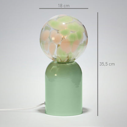 7342-01-DIXIE_TALL-GRAINS_GREEN_ROSE-GREEN_DIMENSIONS - Glasscor Store
