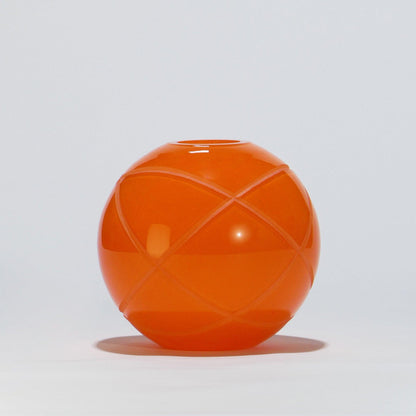 Glass Vase Large ARMILAR Orange - Glasscor Store