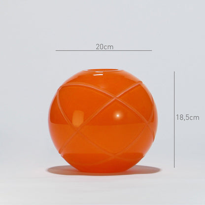 Glass Vase Large ARMILAR Orange - Glasscor Store