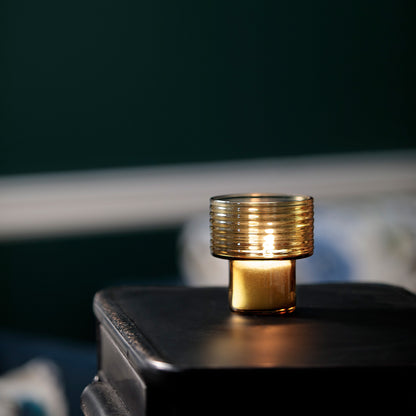 Glass Candle Holder GLOW TOGEHER SMALL Hi MUSTARD_AMBIENT DECOR - GLASSCOR