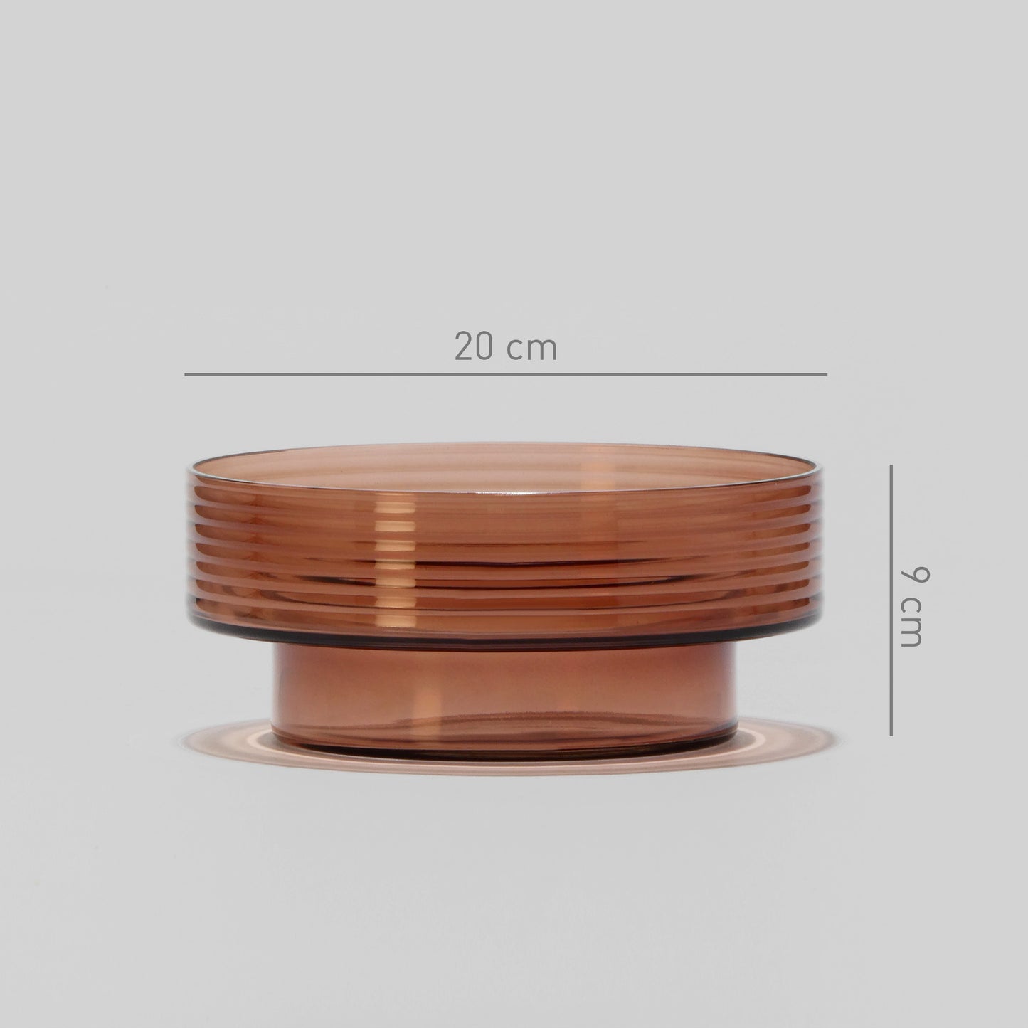 Pack of 3 Glass Candle Holders GLOW TOGETHER Mocha Mousse-DIMENSIONS_LARGE-GLASSCOR