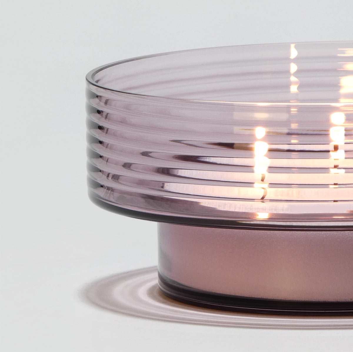 Glass Candle Holder GLOW TOGETHER Large Violet-DETAIL-GLASSCOR