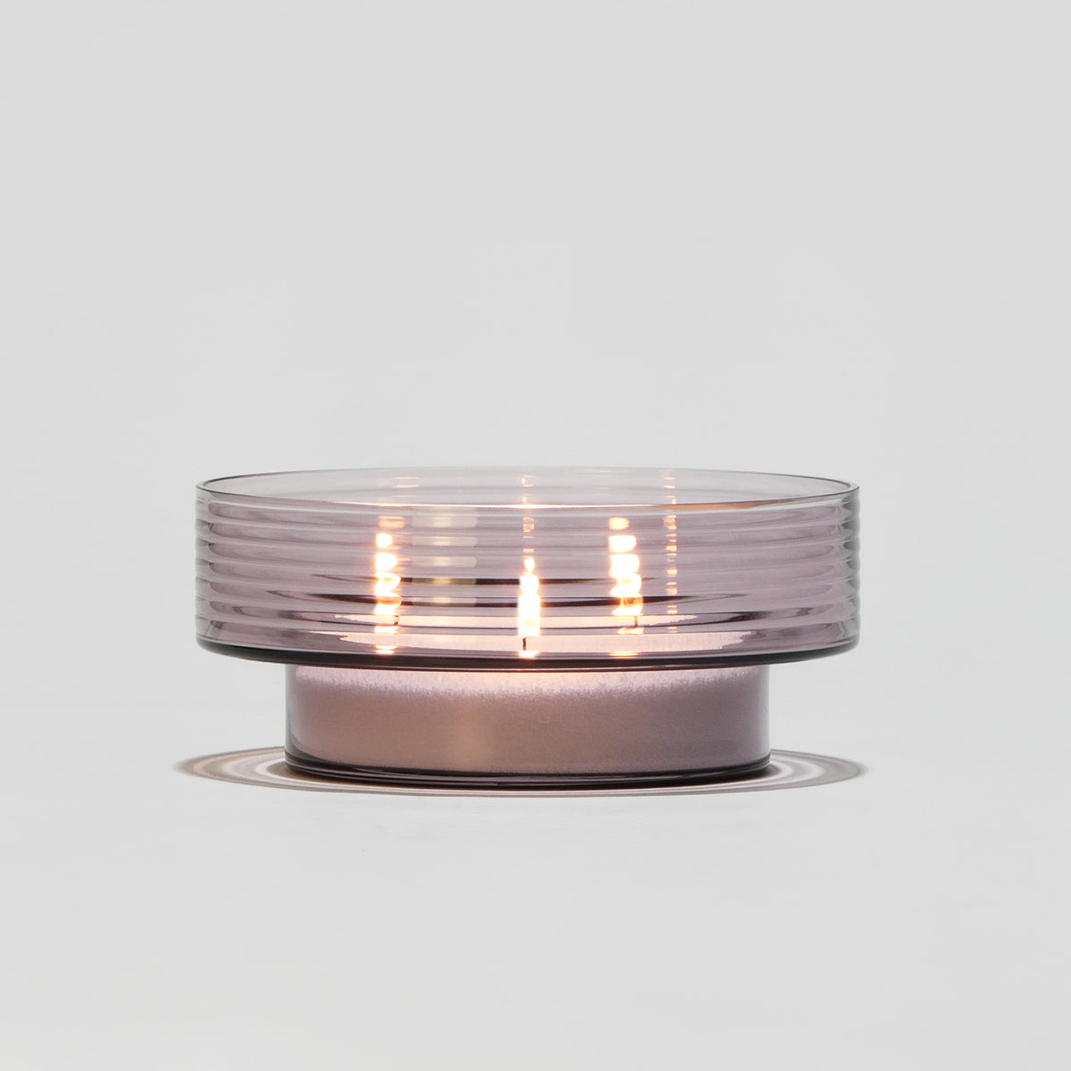 Glass Candle Holder GLOW TOGETHER Large Violet-GLASSCOR