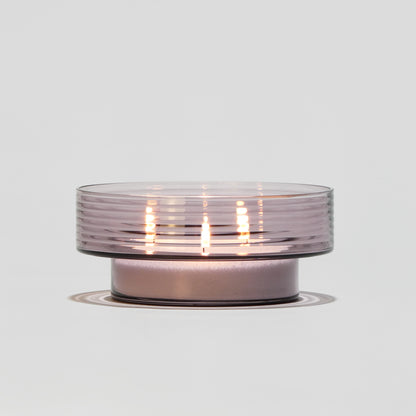 Glass Candle Holder GLOW TOGETHER Large Violet-GLASSCOR