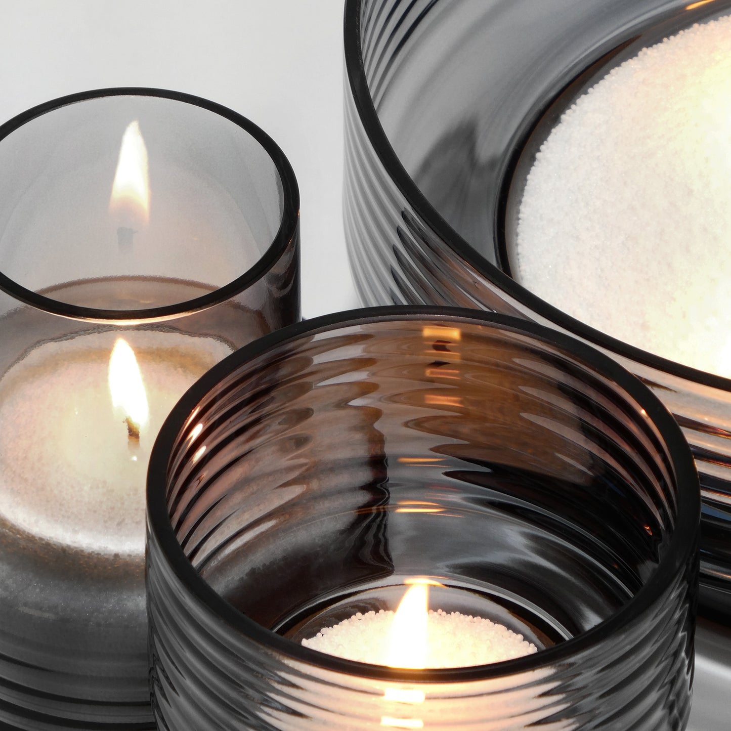 Pack of 3 Glass Candle Holders GLOW TOGETHER Smoke-DETAIL-GLASSCOR