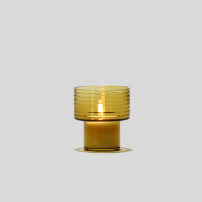 Glass Candle Holder GLOW TOGEHER SMALL Hi MUSTARD-GLASSCOR