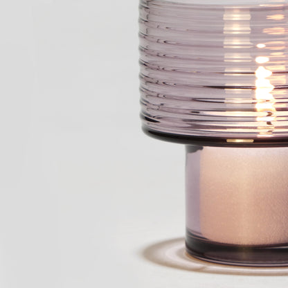 Glass Candle Holder GLOW TOGETHER Small hi Night Violet-Detail-GLASSCOR