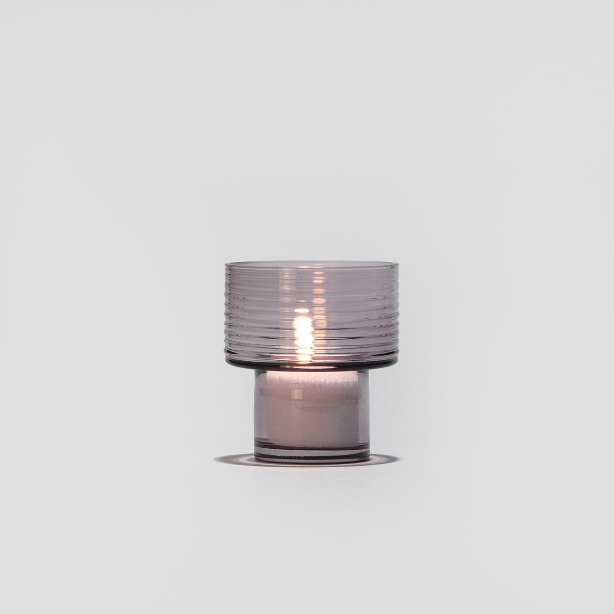 Glass Candle Holder GLOW TOGETHER Small hi Night Violet-GLASSCOR