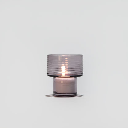 Glass Candle Holder GLOW TOGETHER Small hi Night Violet-GLASSCOR
