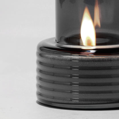 Glass Candle Holder GLOW TOGETHER Small low Smoke-DETAIL-GLASSCOR