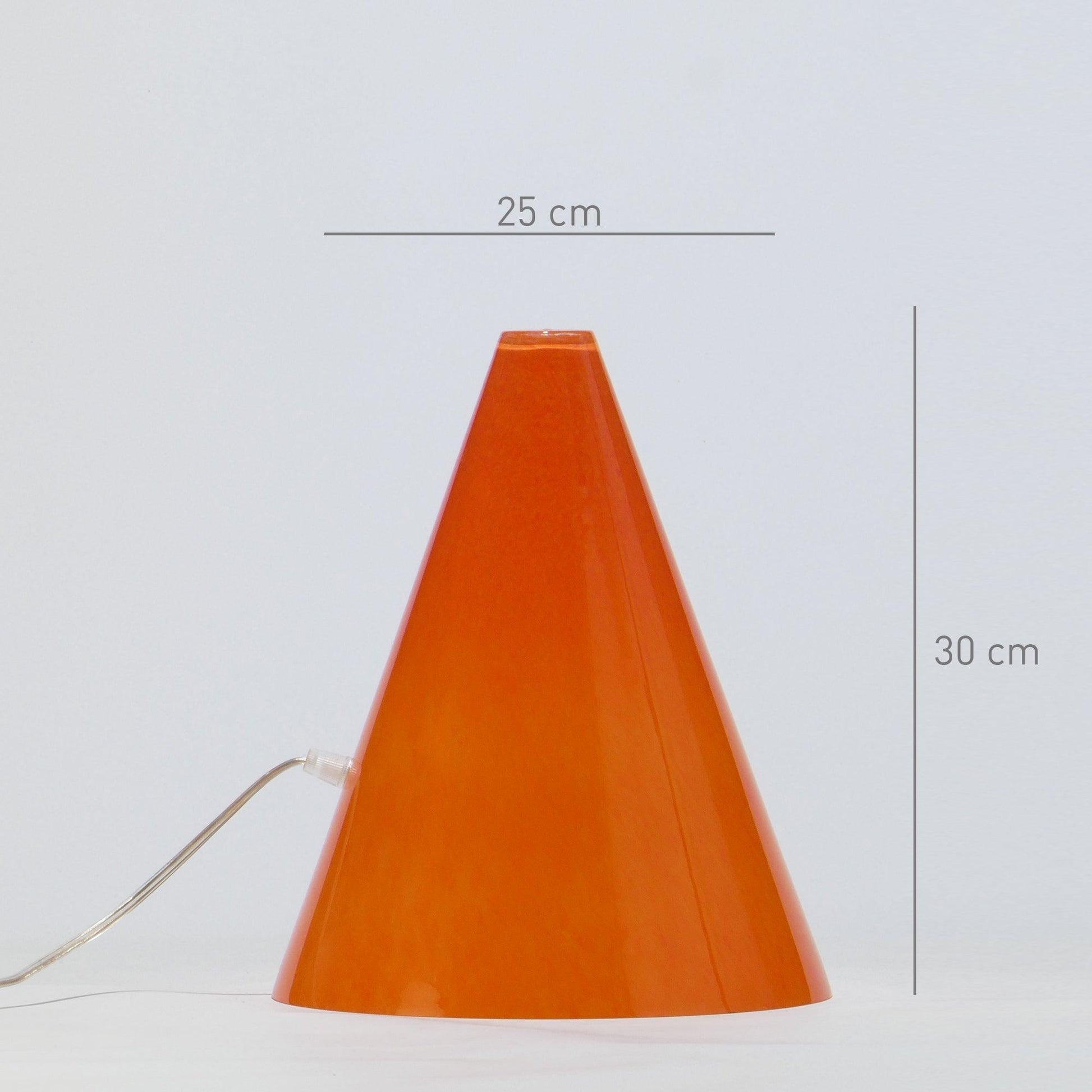 Candeeiro de mesa GEOMETRIC Cone Laranja - Glasscor Store