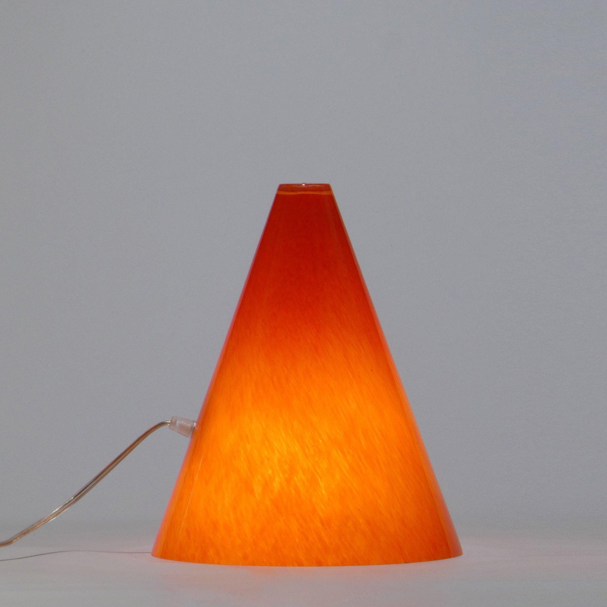 Candeeiro de mesa GEOMETRIC Cone Laranja - Glasscor Store