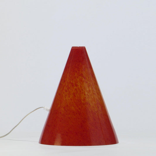 Candeeiro de mesa GEOMETRIC Cone Vermelho - Glasscor Store