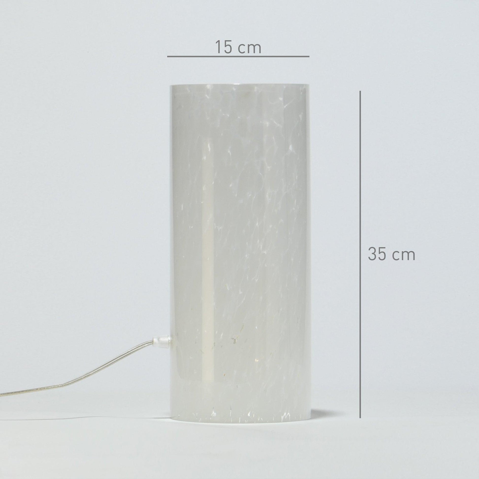 Candeeiro de mesa GEOMETRIC Cilindro Branco - Glasscor Store