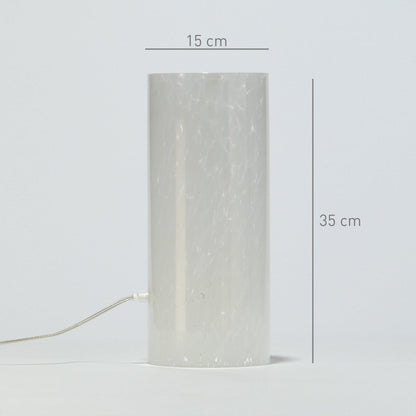 Candeeiro de mesa GEOMETRIC Cilindro Branco - Glasscor Store