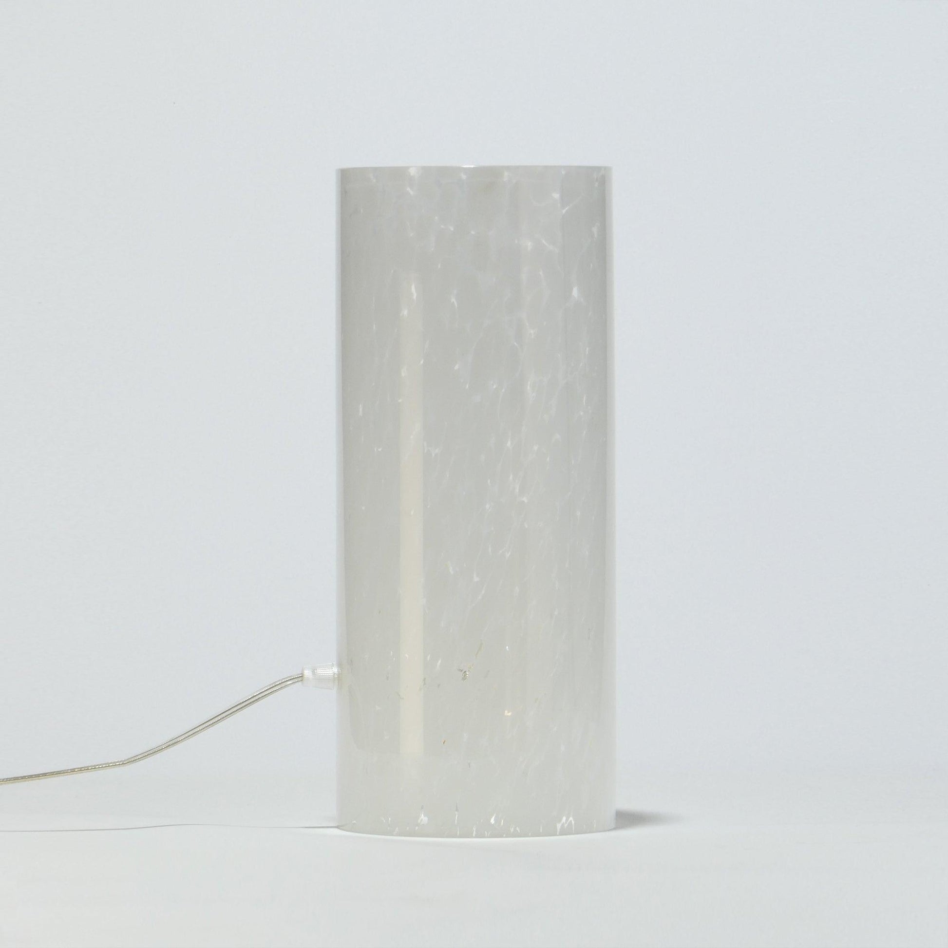 Candeeiro de mesa GEOMETRIC Cilindro Branco - Glasscor Store