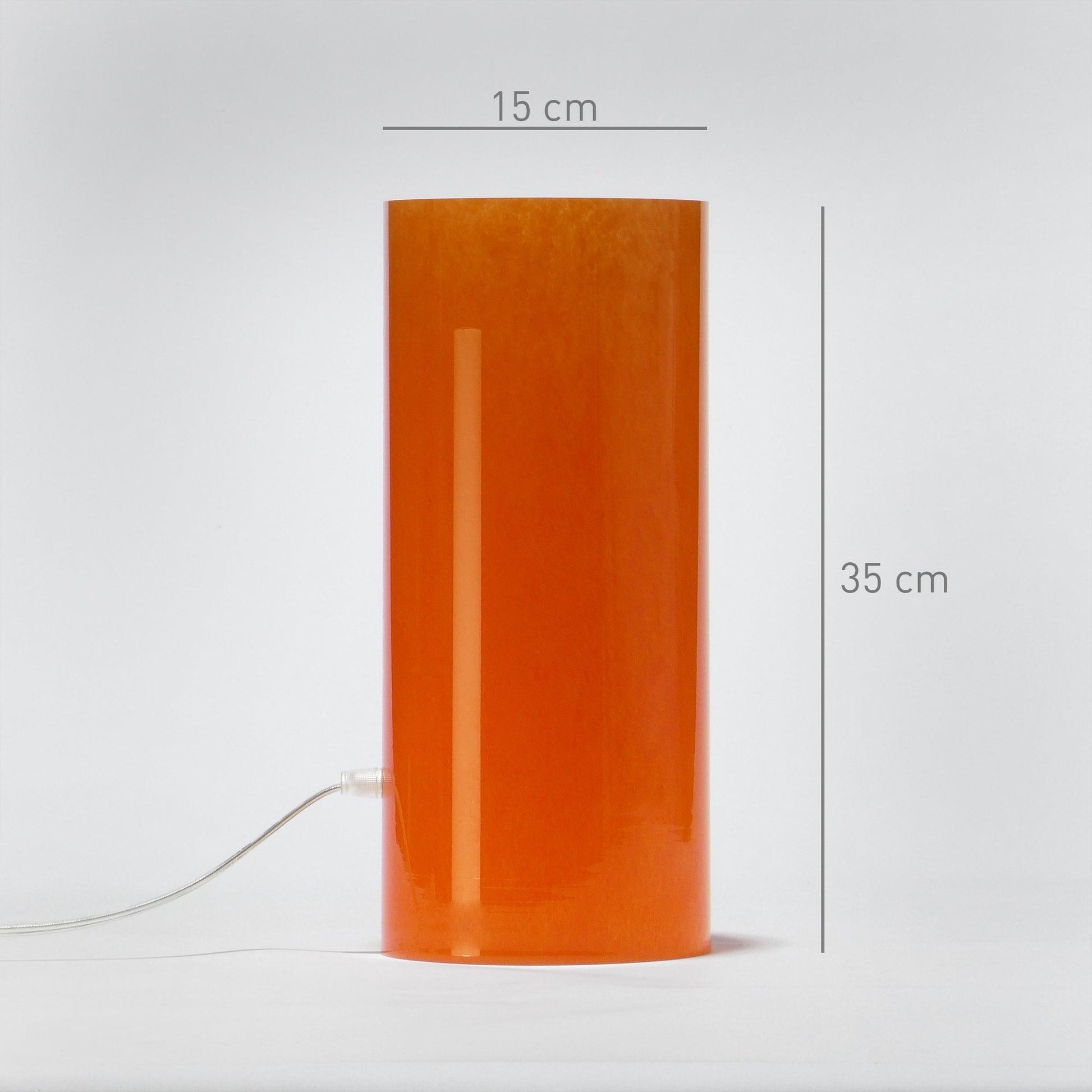 Candeeiro de mesa GEOMETRIC Cilindro Laranja - Glasscor Store