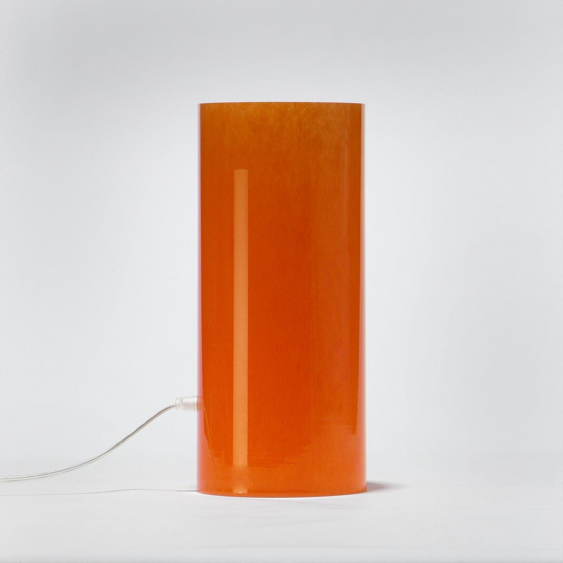 Candeeiro de mesa GEOMETRIC Cilindro Laranja - Glasscor Store
