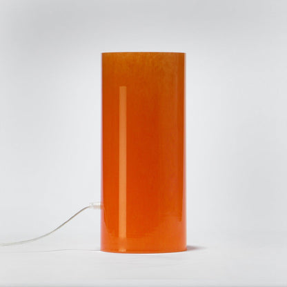 Candeeiro de mesa GEOMETRIC Cilindro Laranja - Glasscor Store