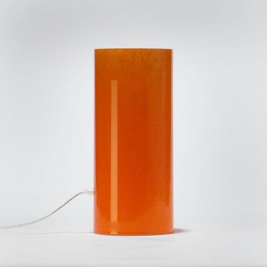 Candeeiro de mesa GEOMETRIC Cilindro Laranja - Glasscor Store
