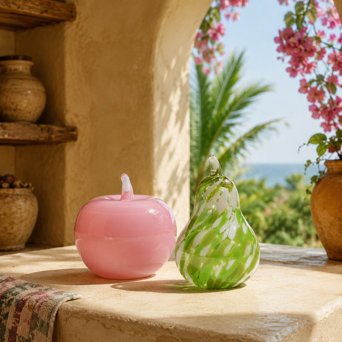 Glass decoration APPLE and PEAR in Ambient-GLASSCOR