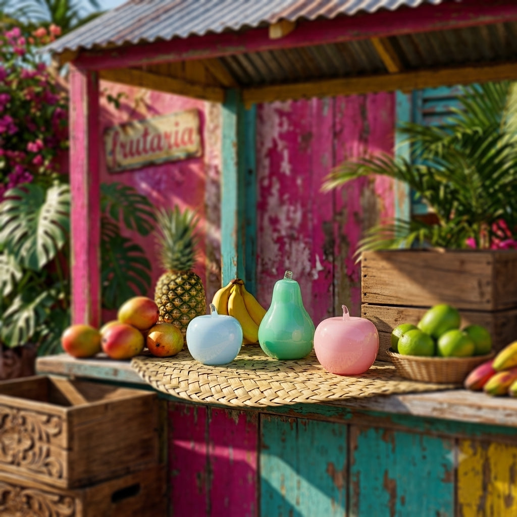 Glass decorations APPLE in ambient-GLASSCOR