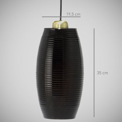 Candeeiro Suspensão Grande EXQUIS Preto - Glasscor Store