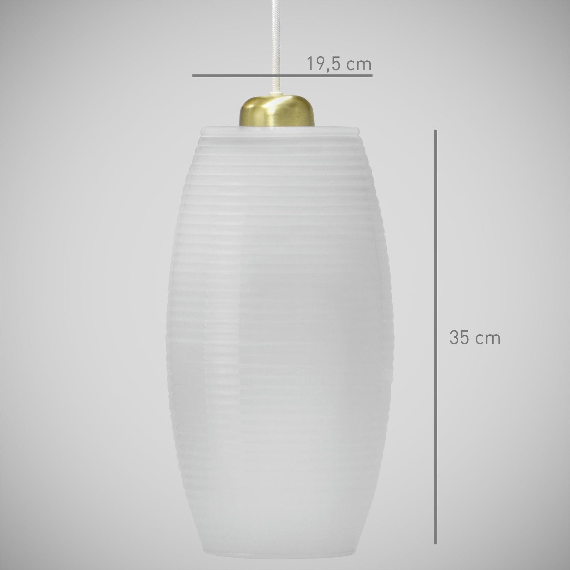 Candeeiro Suspensão Grande EXQUIS Opala - Glasscor Store