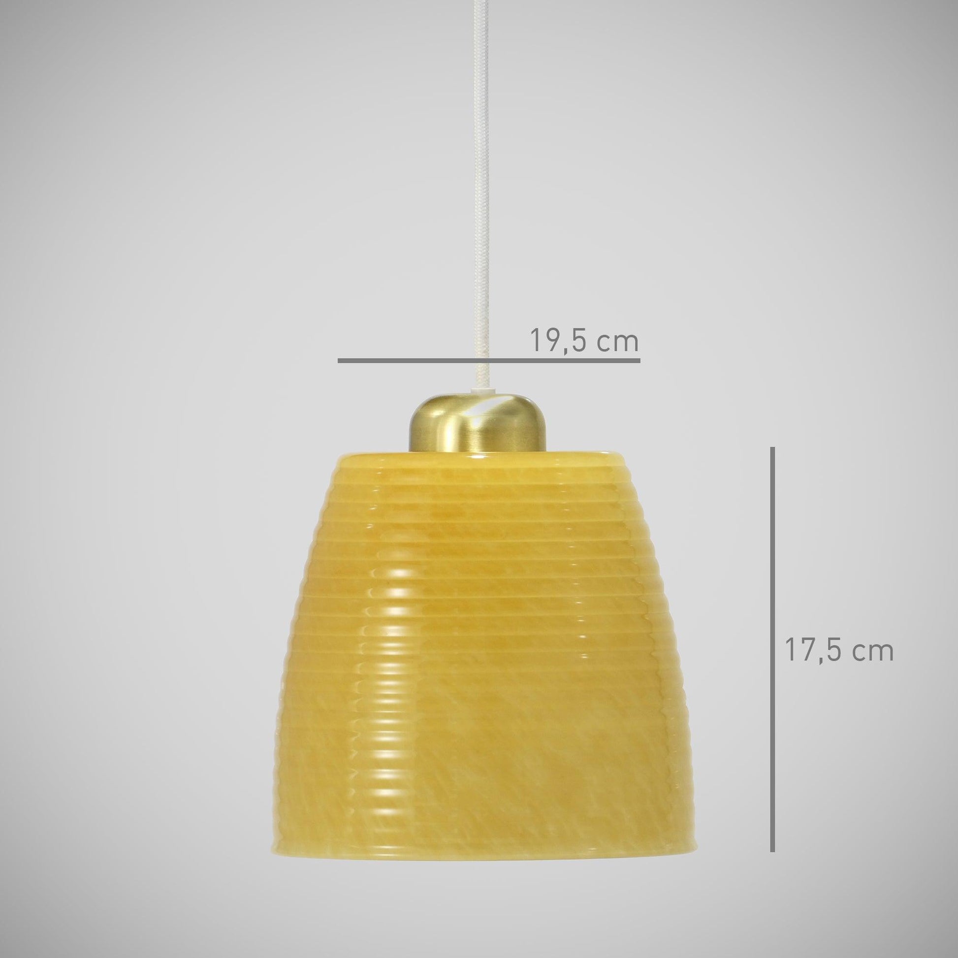 Candeeiro Suspensão Pequeno EXQUIS Camel - Glasscor Store