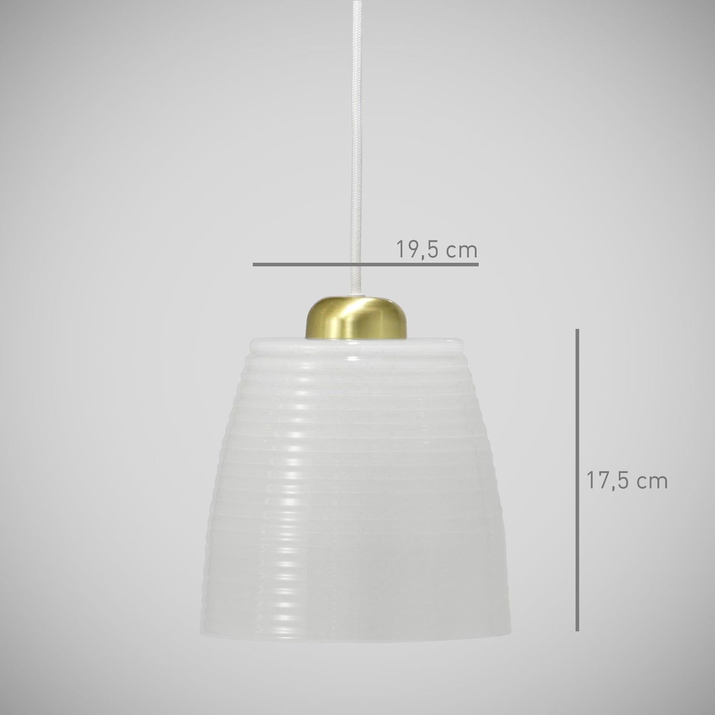 Candeeiro Suspensão Pequeno EXQUIS Opala - Glasscor Store