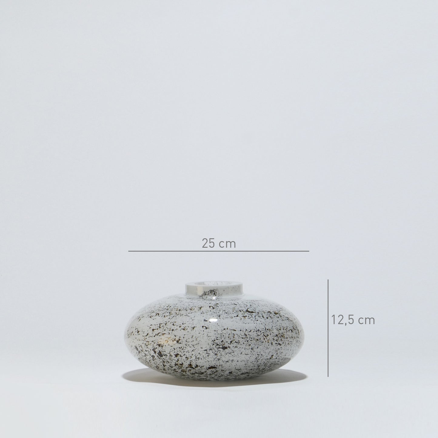 Jarra Oval WHITE VULKANIC - Glasscor Store