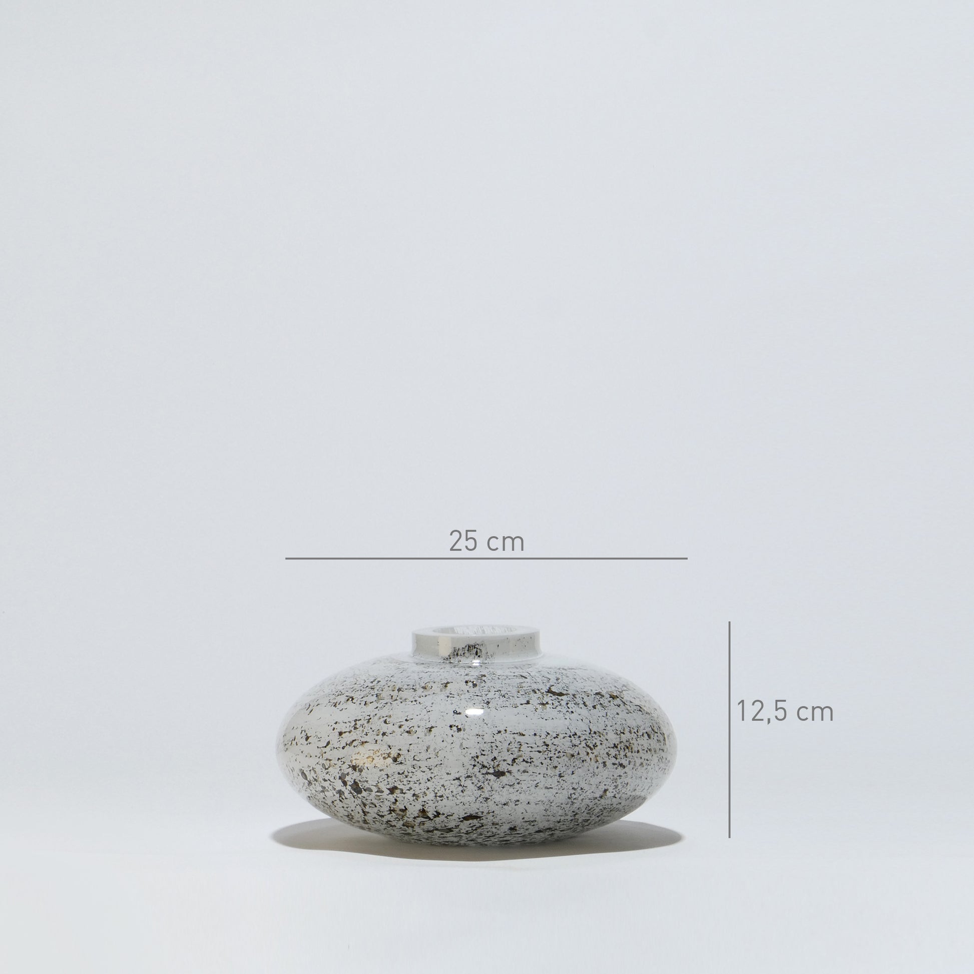 Jarra Oval WHITE VULKANIC - Glasscor Store